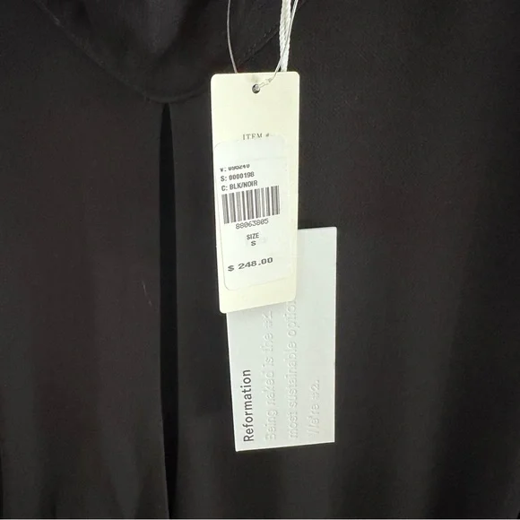 NWT Reformation Black Dress - Picture 4 of 7